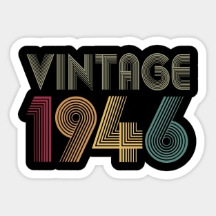 73th Birthday 1946  Gift Vintage 1946 Classic Sticker